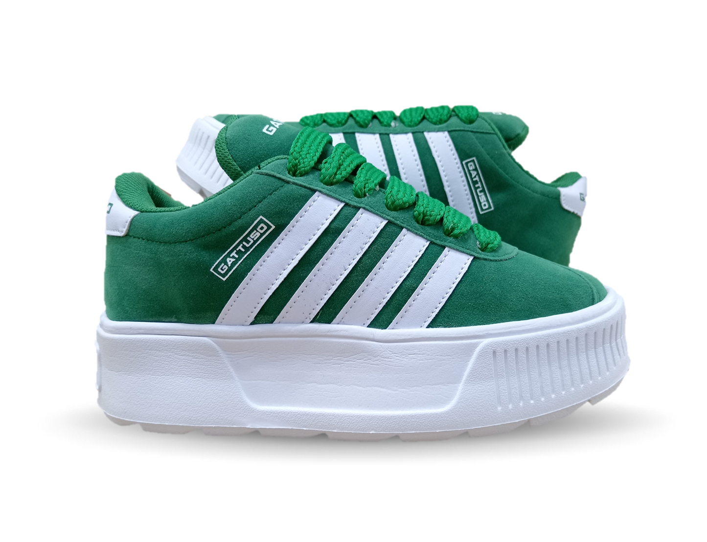 Tenis Urbano con plataforma Gattuso 303 Verde/Blanco para mujer