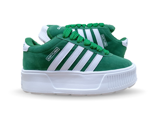 Tenis Urbano con plataforma Gattuso 303 Verde/Blanco para mujer