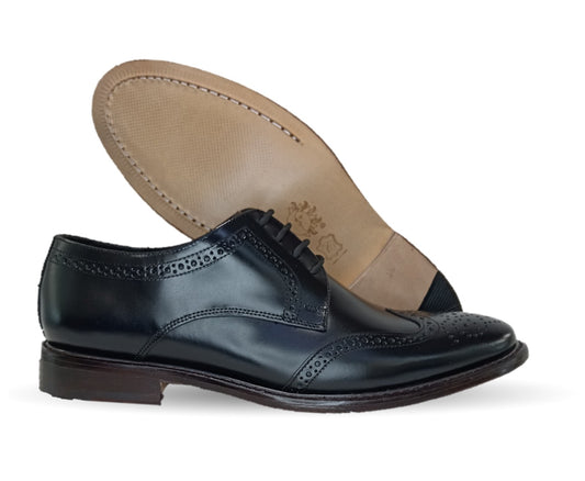 Zapatos de Vestir de piel con suela de cuero Giovani 314 Negro para hombre