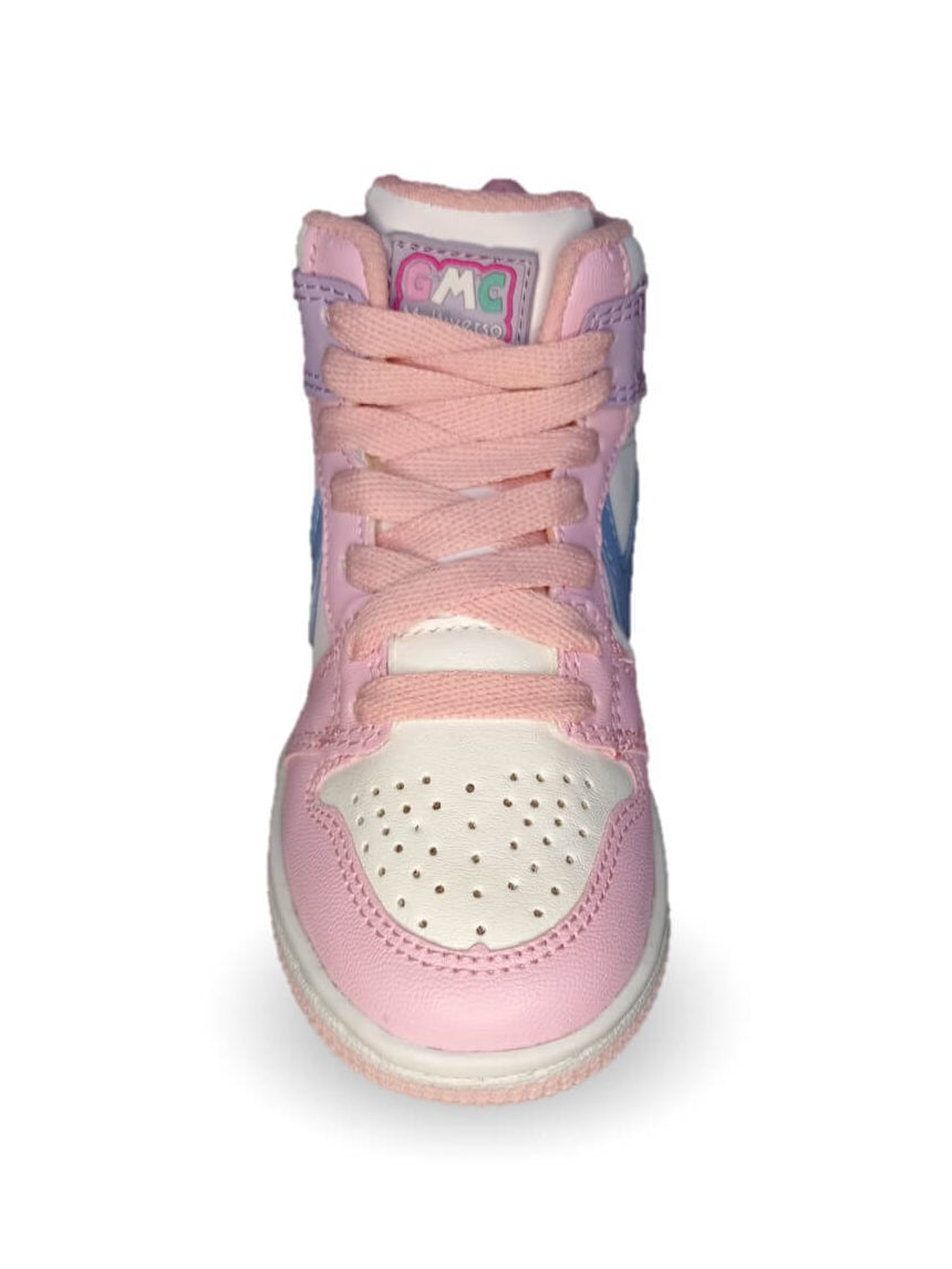 Tenis Urbano tipo Bota con agujetas Gmc 809 Rosa/Lila para niña