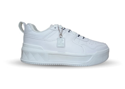 Tenis Urbano y Escolar con agujetas Gosh 2930 Blanco para mujer