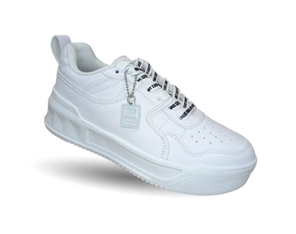 Tenis Urbano y Escolar con agujetas Gosh 2930 Blanco para mujer
