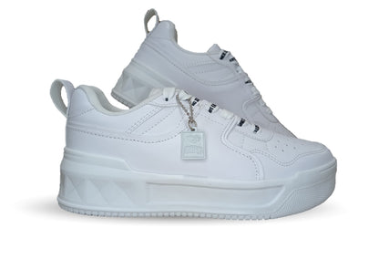 Tenis Urbano y Escolar con agujetas Gosh 2930 Blanco para mujer