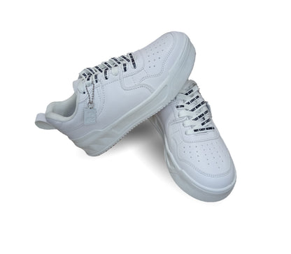 Tenis Urbano y Escolar con agujetas Gosh 2930 Blanco para mujer