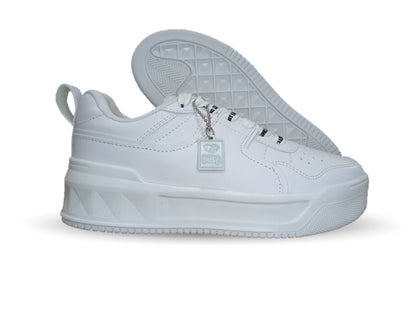Tenis Urbano y Escolar con agujetas Gosh 2930 Blanco para mujer
