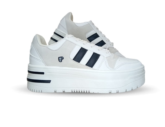 Tenis Urbano de moda con plataforma Gosh 2930 Marfil para mujer