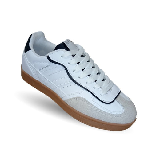 Tenis Urbano de moda Gosh 2931 Blanco/Negro para mujer