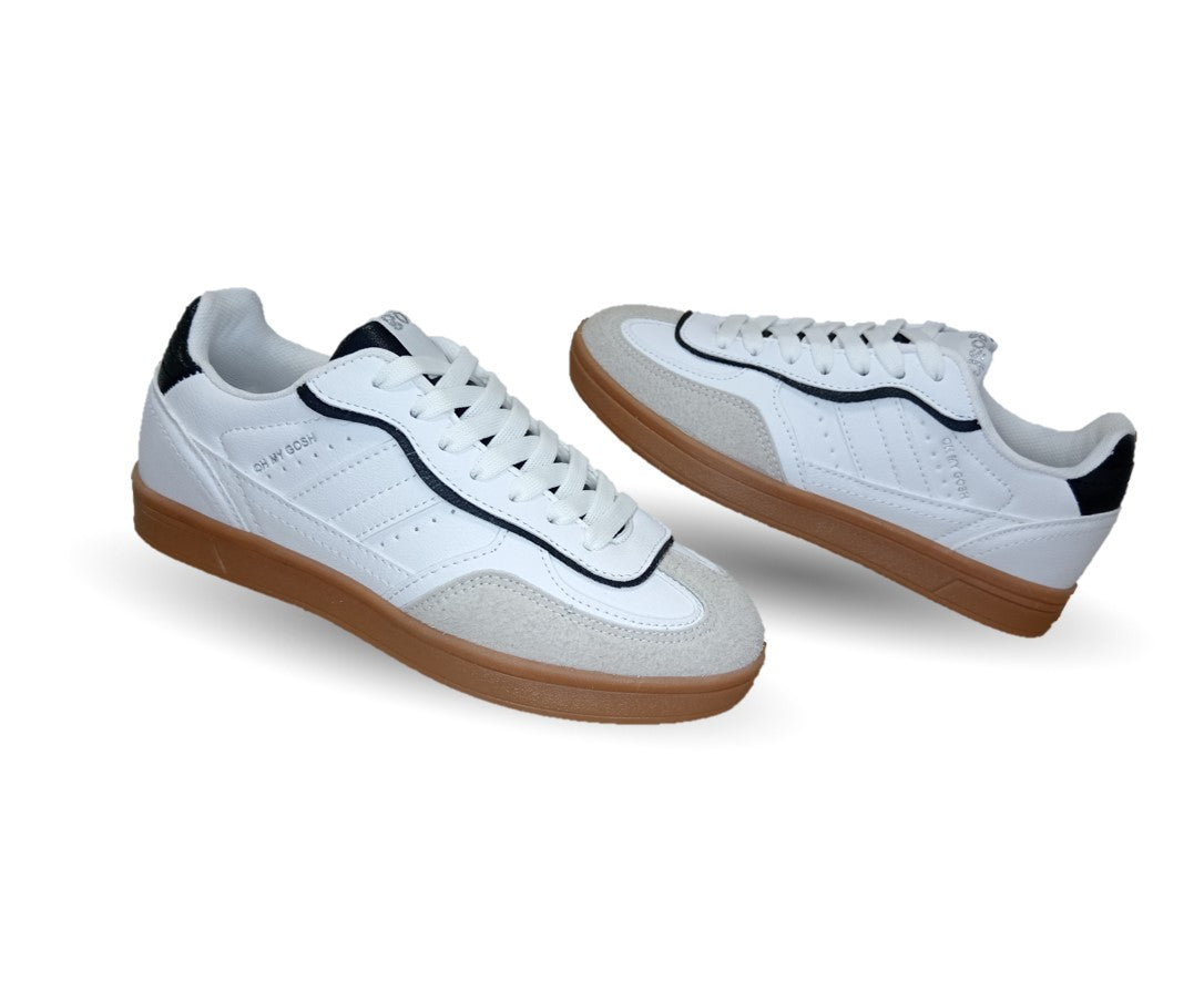 Tenis Urbano de moda Gosh 2931 Blanco/Negro para mujer