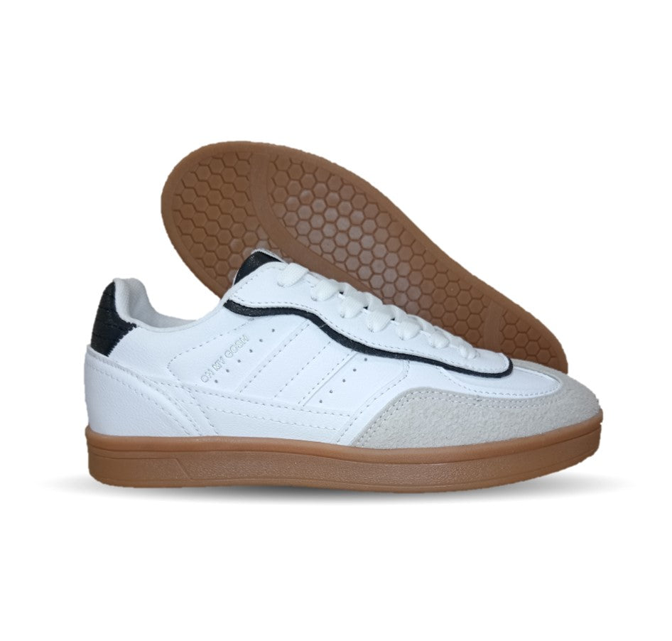 Tenis Urbano de moda Gosh 2931 Blanco/Negro para mujer