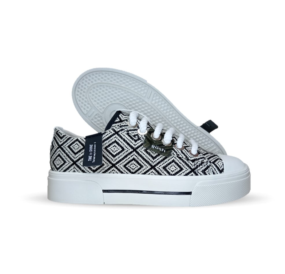 Tenis Urbano de moda Gosh 2 Negro/Blanco para mujer