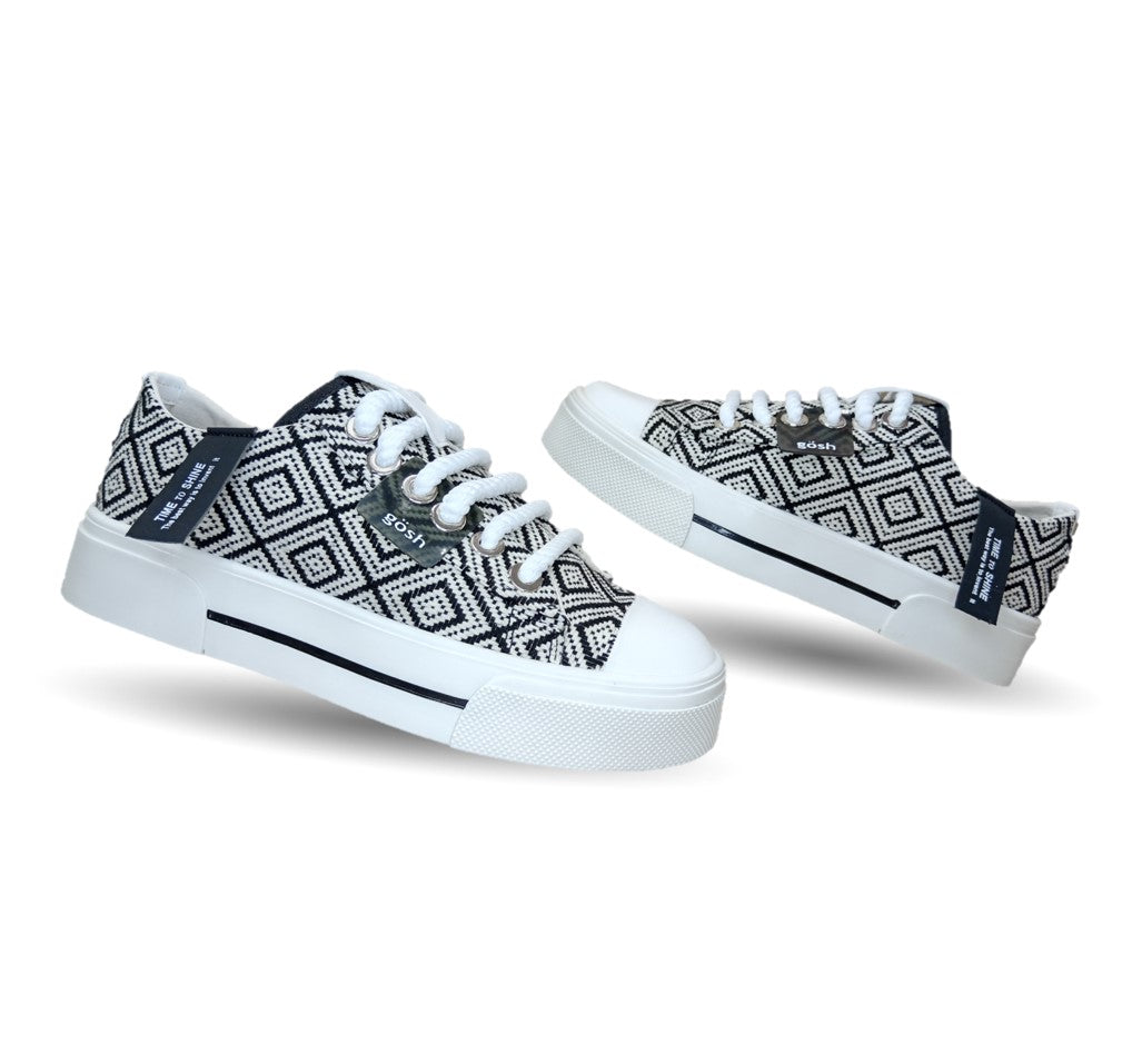 Tenis Urbano de moda Gosh 2 Negro/Blanco para mujer