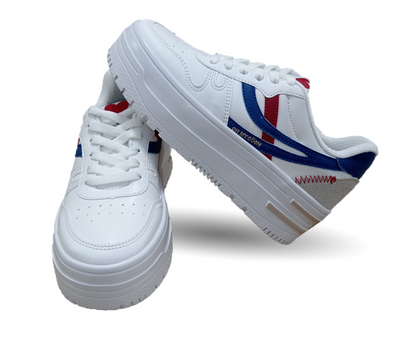 Tenis Urbano Gosh 3200 Blanco/Azul/Oro para mujer