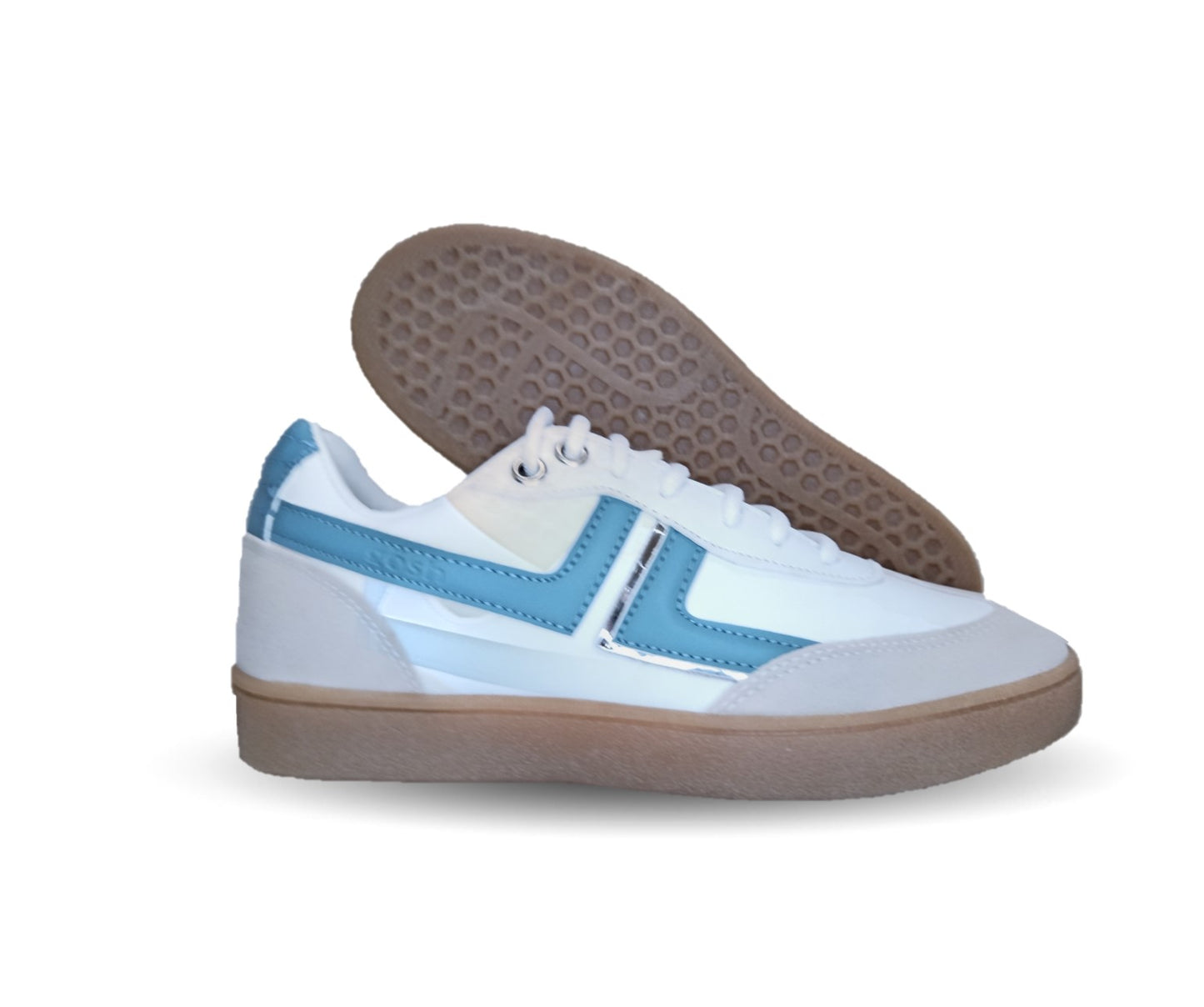 Tenis Urbano de moda Gosh 3401 Blanco/Azul/Marfil para mujer