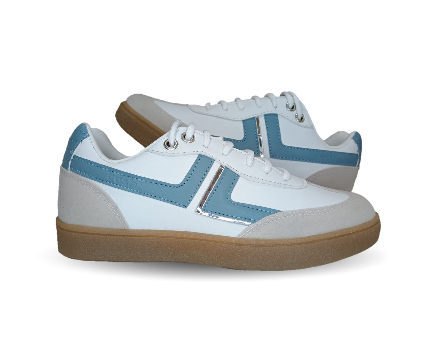 Tenis Urbano de moda Gosh 3401 Blanco/Azul/Marfil para mujer