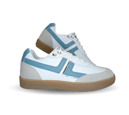 Tenis Urbano de moda Gosh 3401 Blanco/Azul/Marfil para mujer