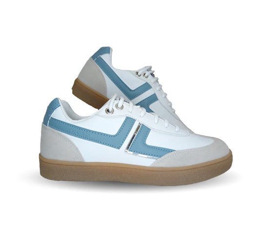Tenis Urbano de moda Gosh 3401 Blanco/Azul/Marfil para mujer