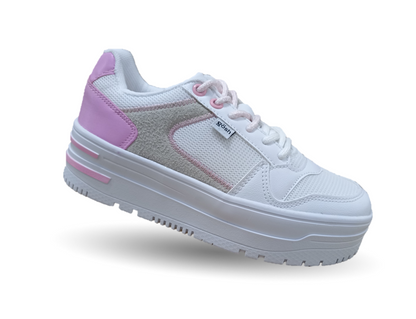 Tenis Urbano de moda Gosh 3403 Blanco/Rosa para mujer