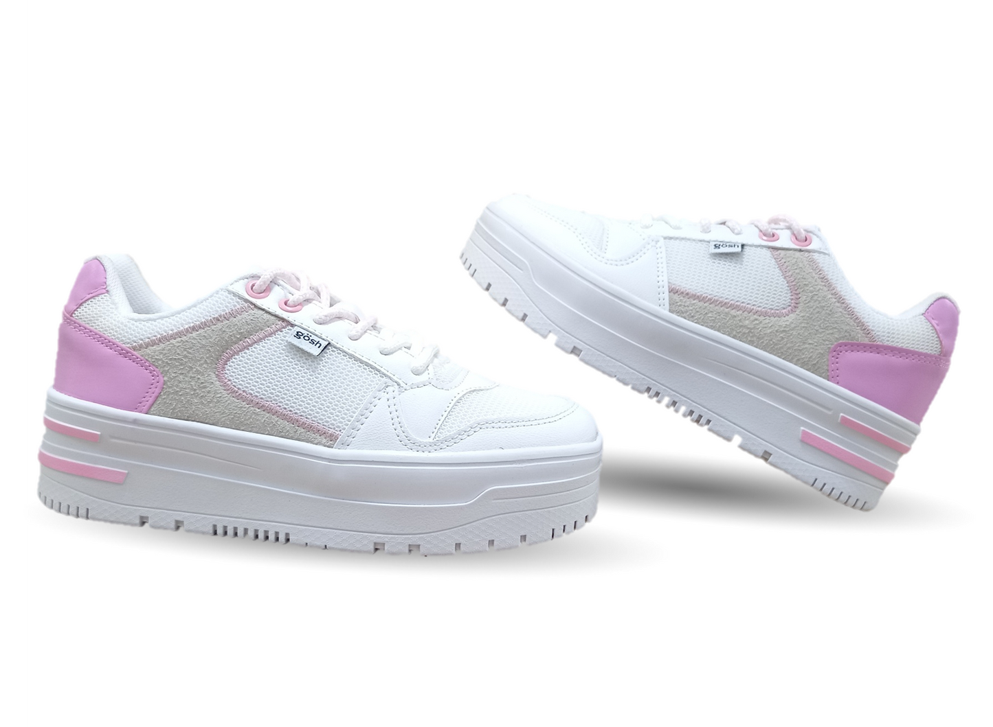 Tenis Urbano de moda Gosh 3403 Blanco/Rosa para mujer