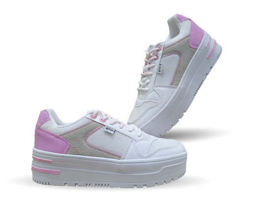 Tenis Urbano de moda Gosh 3403 Blanco/Rosa para mujer