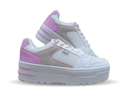 Tenis Urbano de moda Gosh 3403 Blanco/Rosa para mujer