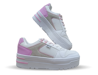 Tenis Urbano de moda Gosh 3403 Blanco/Rosa para mujer