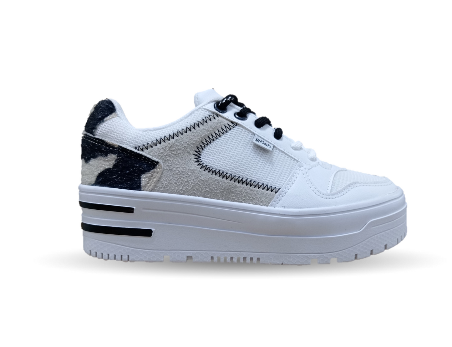 Tenis Urbano de moda Gosh 3404 Blanco/Manta para mujer
