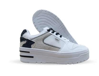 Tenis Urbano de moda Gosh 3404 Blanco/Manta para mujer