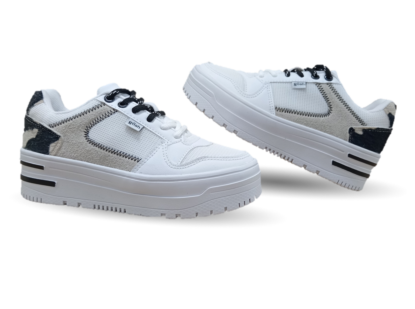 Tenis Urbano de moda Gosh 3404 Blanco/Manta para mujer