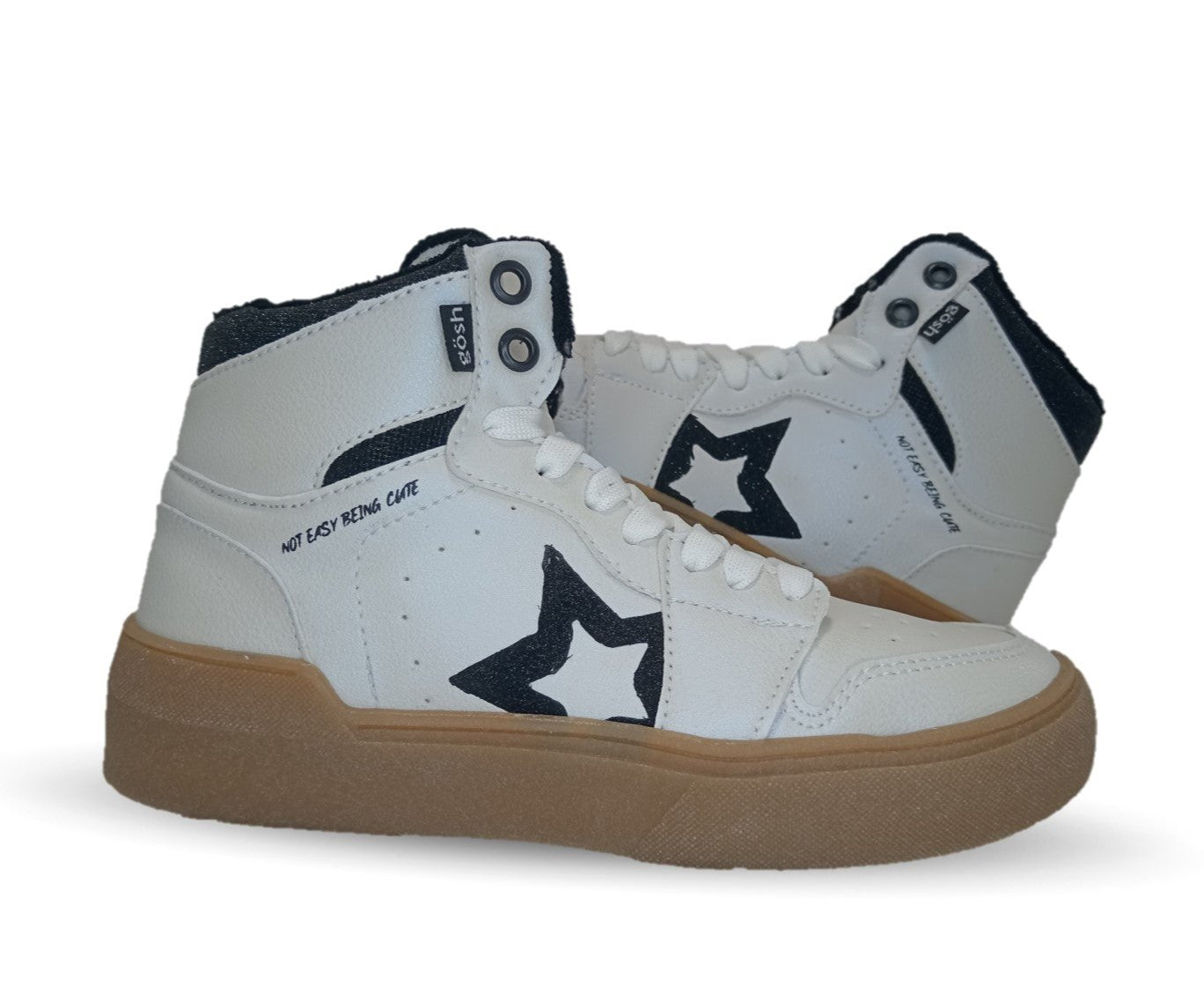 Tenis Urbano de moda tipo Bota Gosh 3416 Blanco para mujer