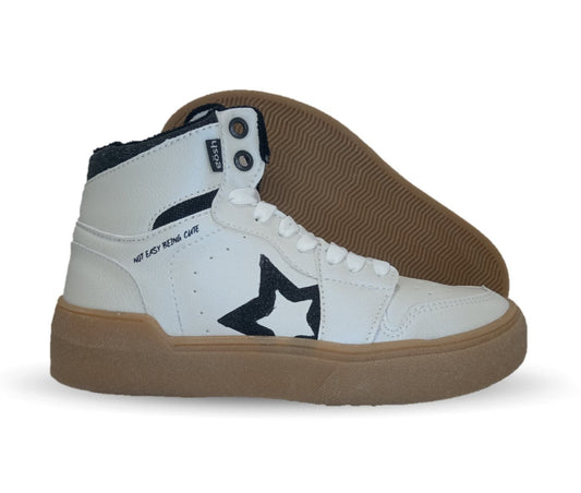 Tenis Urbano de moda tipo Bota Gosh 3416 Blanco para mujer