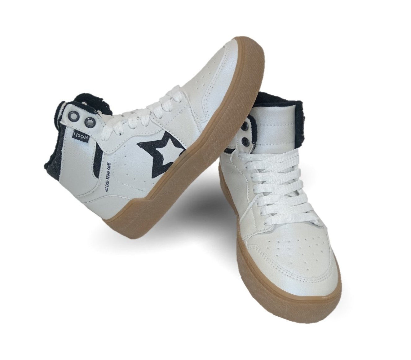 Tenis Urbano de moda tipo Bota Gosh 3416 Blanco para mujer