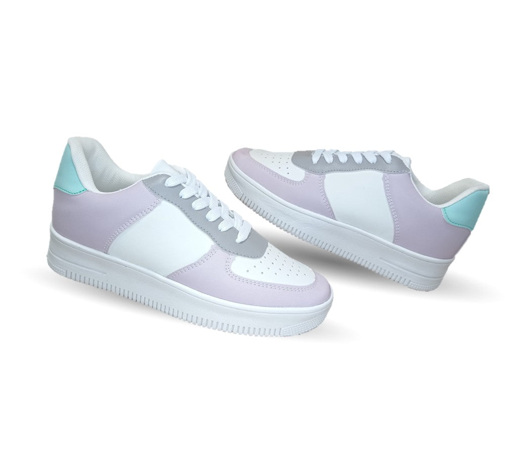 Tenis Urbano de moda Gosh 37 Lila/Blanco para mujer