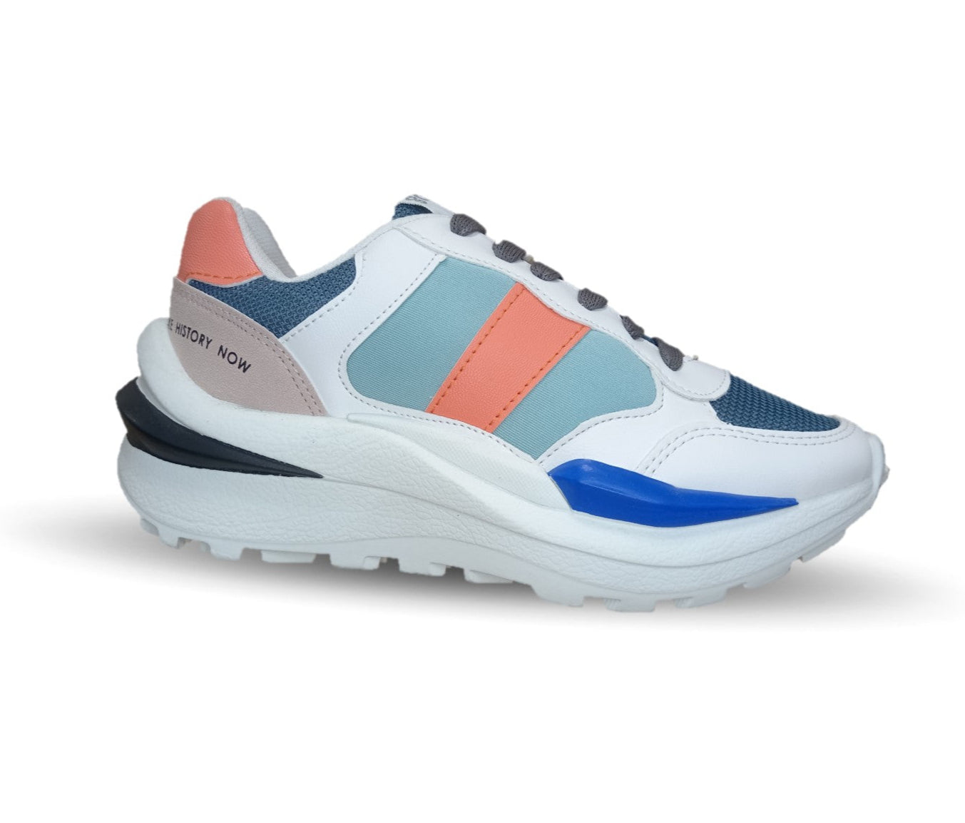 Tenis Urbano de moda Gosh 38 Blanco/Azul/Naranja para mujer