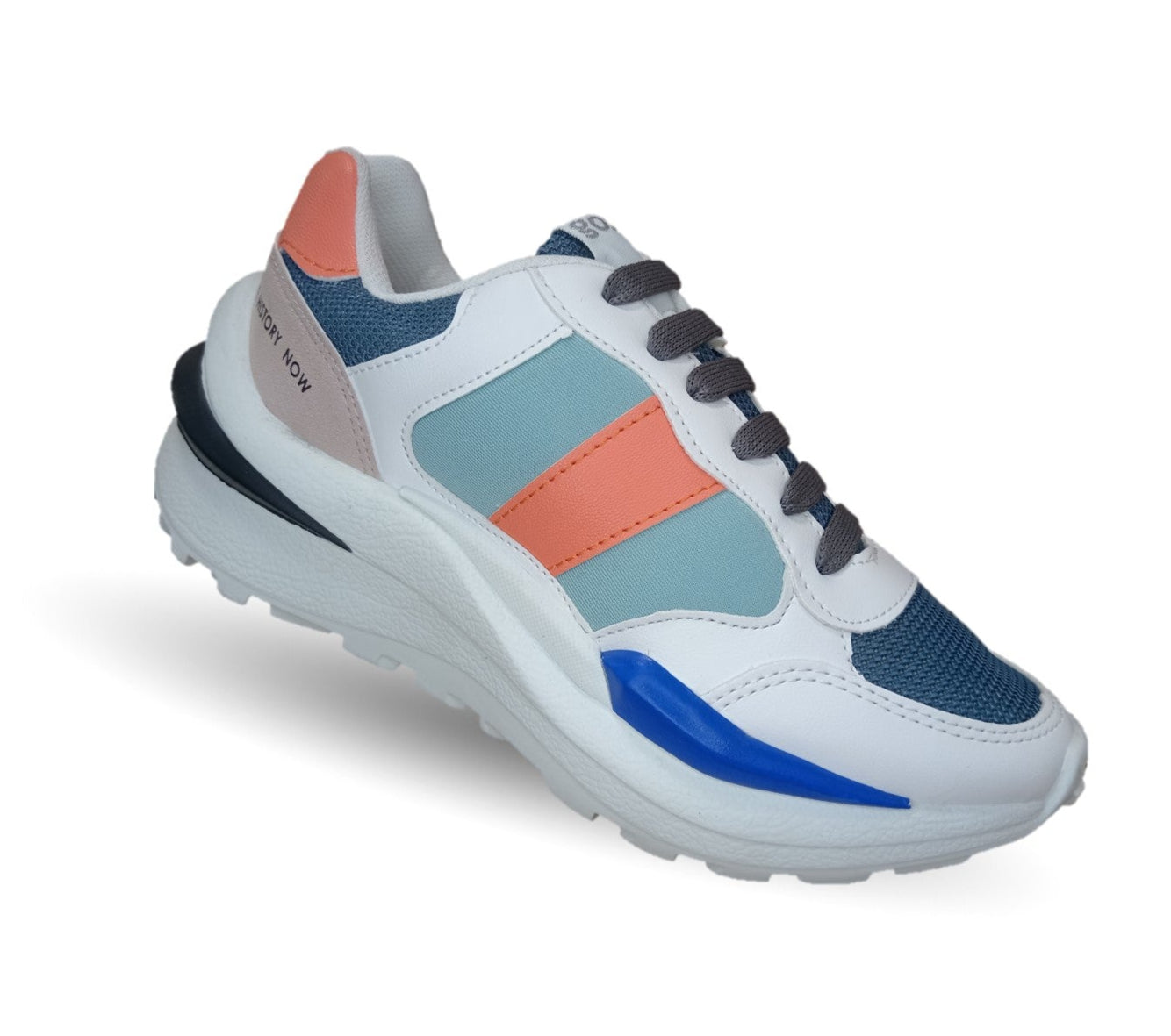 Tenis Urbano de moda Gosh 38 Blanco/Azul/Naranja para mujer