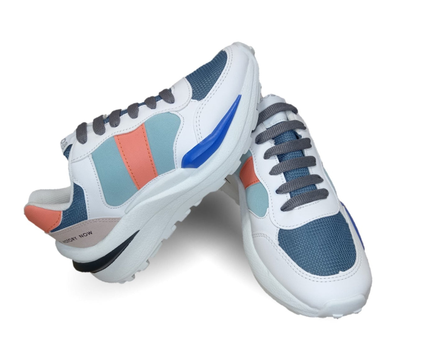 Tenis Urbano de moda Gosh 38 Blanco/Azul/Naranja para mujer