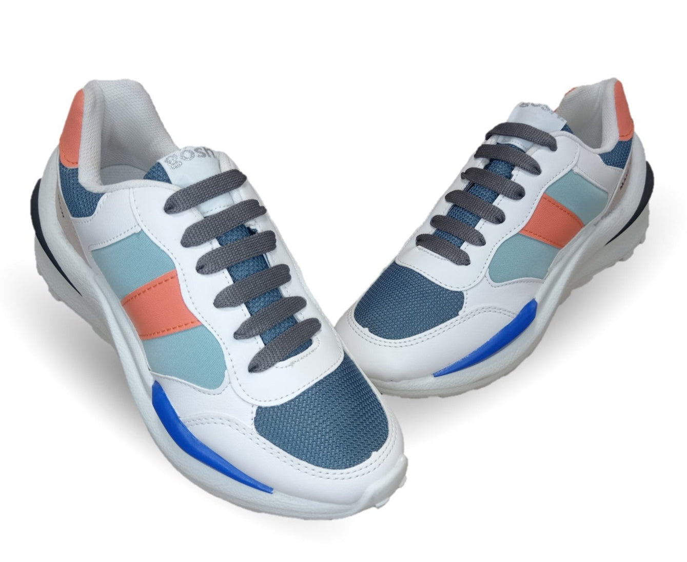 Tenis Urbano de moda Gosh 38 Blanco/Azul/Naranja para mujer