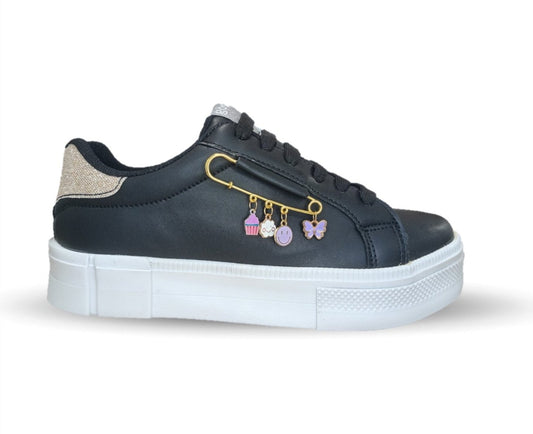 Tenis Urbano de moda Gosh 410 Negro para mujer
