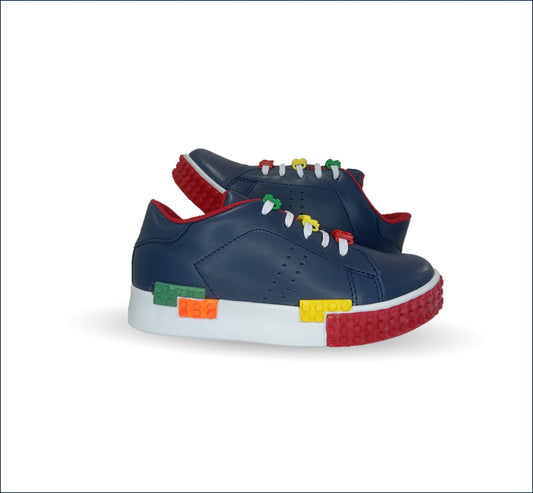 Tenis Urbano de moda con agujetas Gosh 41 Marino/Rojo para niño
