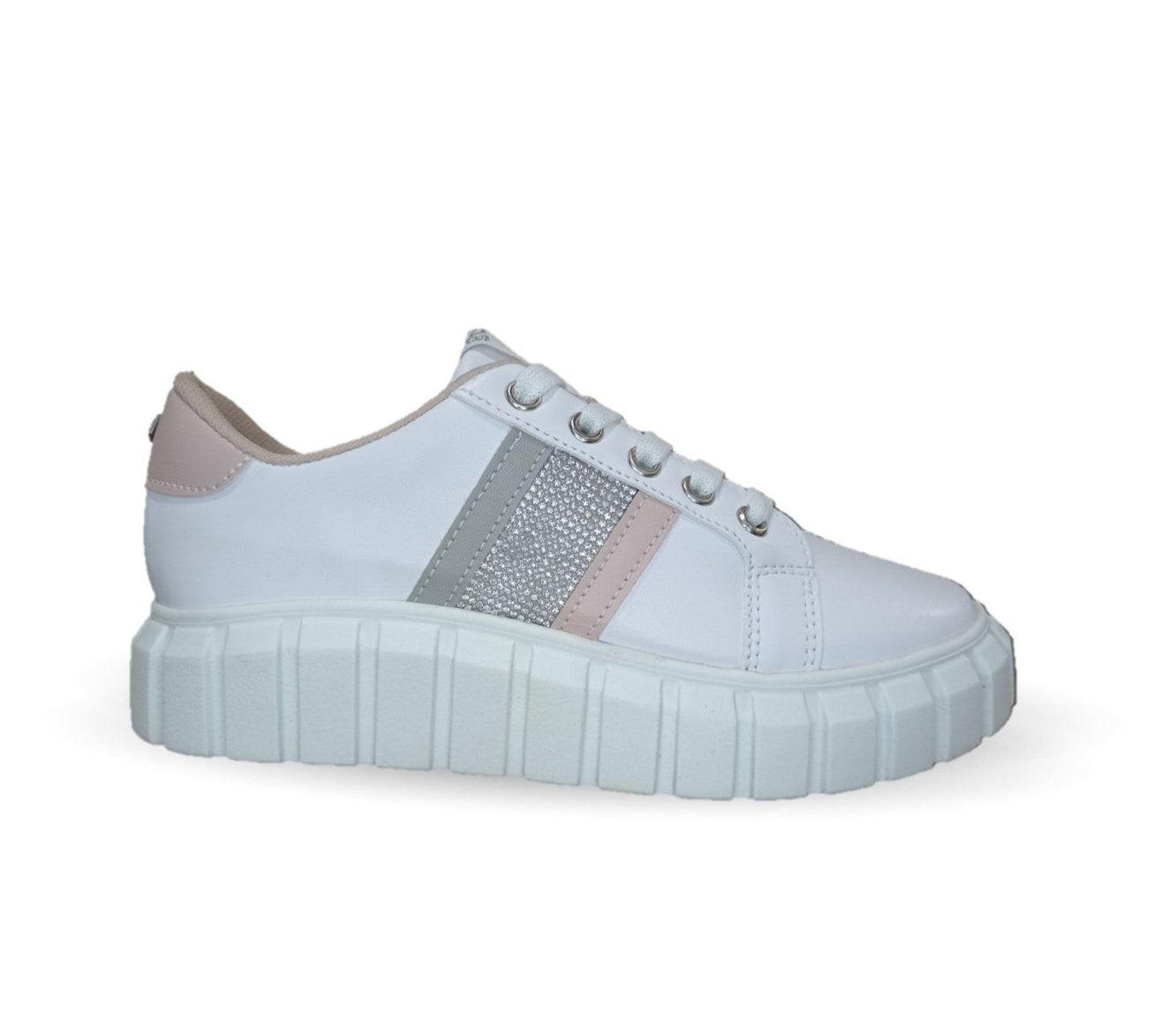 Tenis Urbano de moda Gosh 501 Blanco/Blanco para mujer