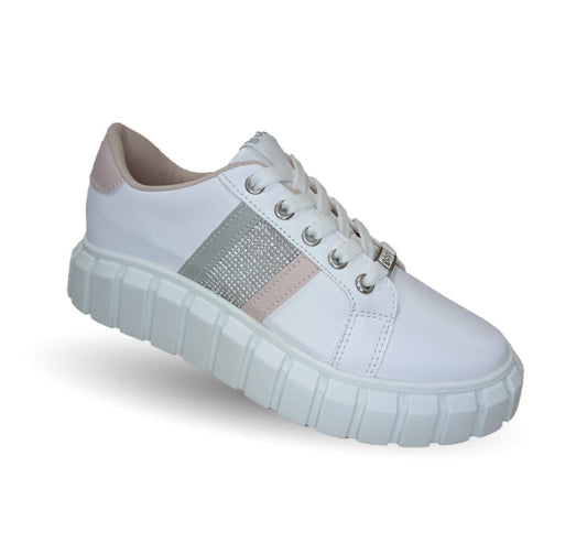 Tenis Urbano de moda Gosh 501 Blanco/Blanco para mujer