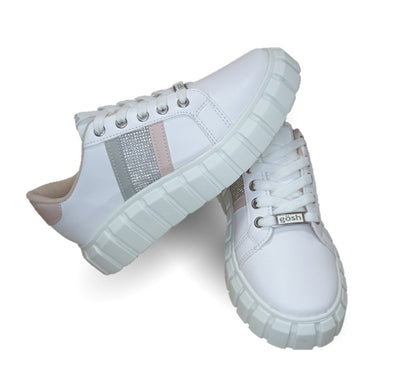 Tenis Urbano de moda Gosh 501 Blanco/Blanco para mujer