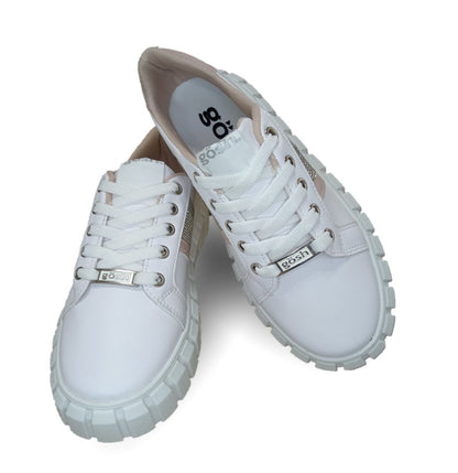 Tenis Urbano de moda Gosh 501 Blanco/Blanco para mujer