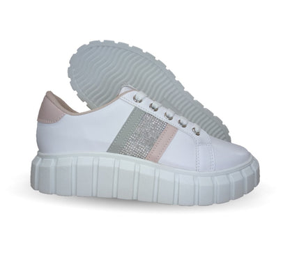 Tenis Urbano de moda Gosh 501 Blanco/Blanco para mujer
