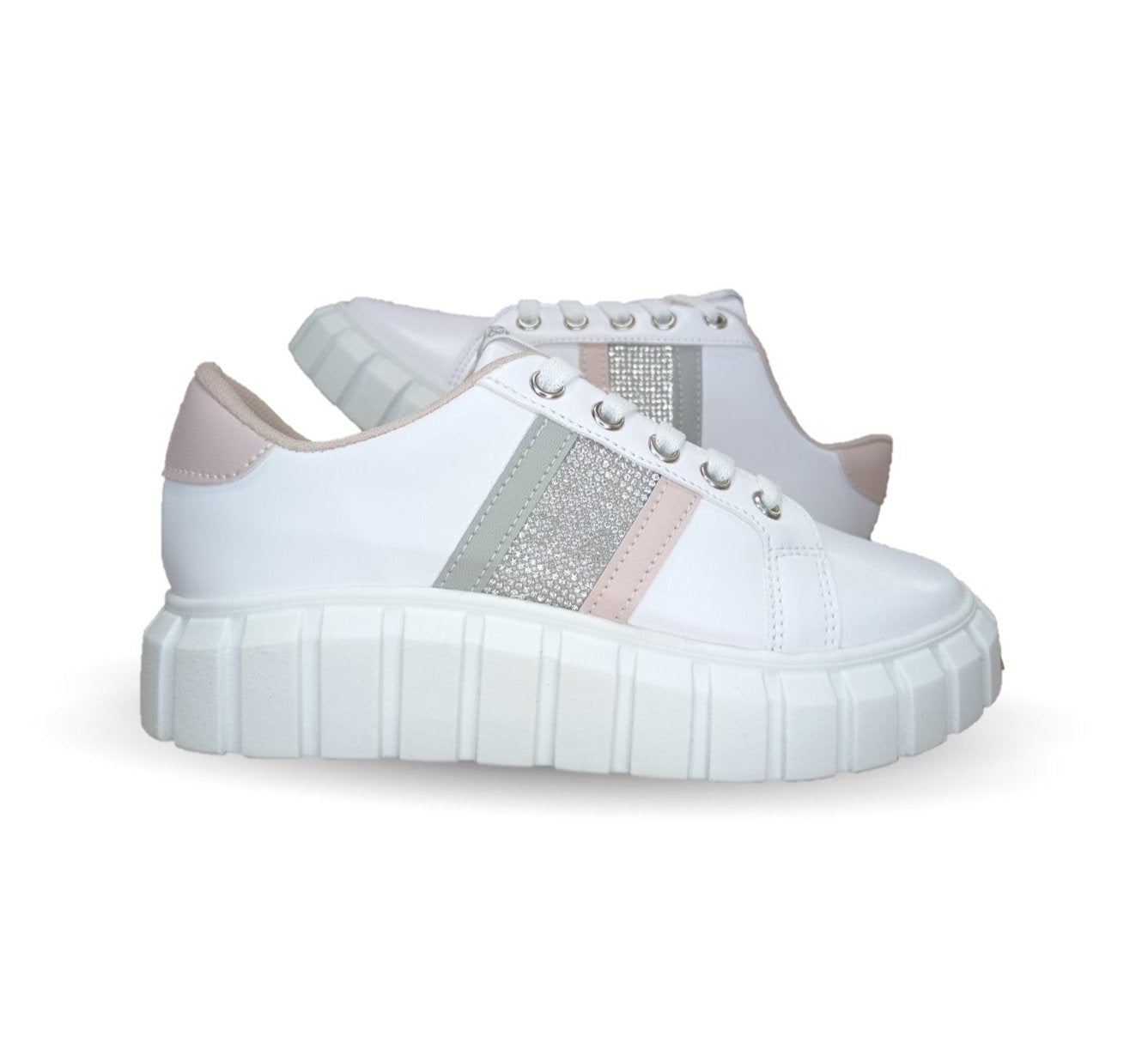 Tenis Urbano de moda Gosh 501 Blanco/Blanco para mujer