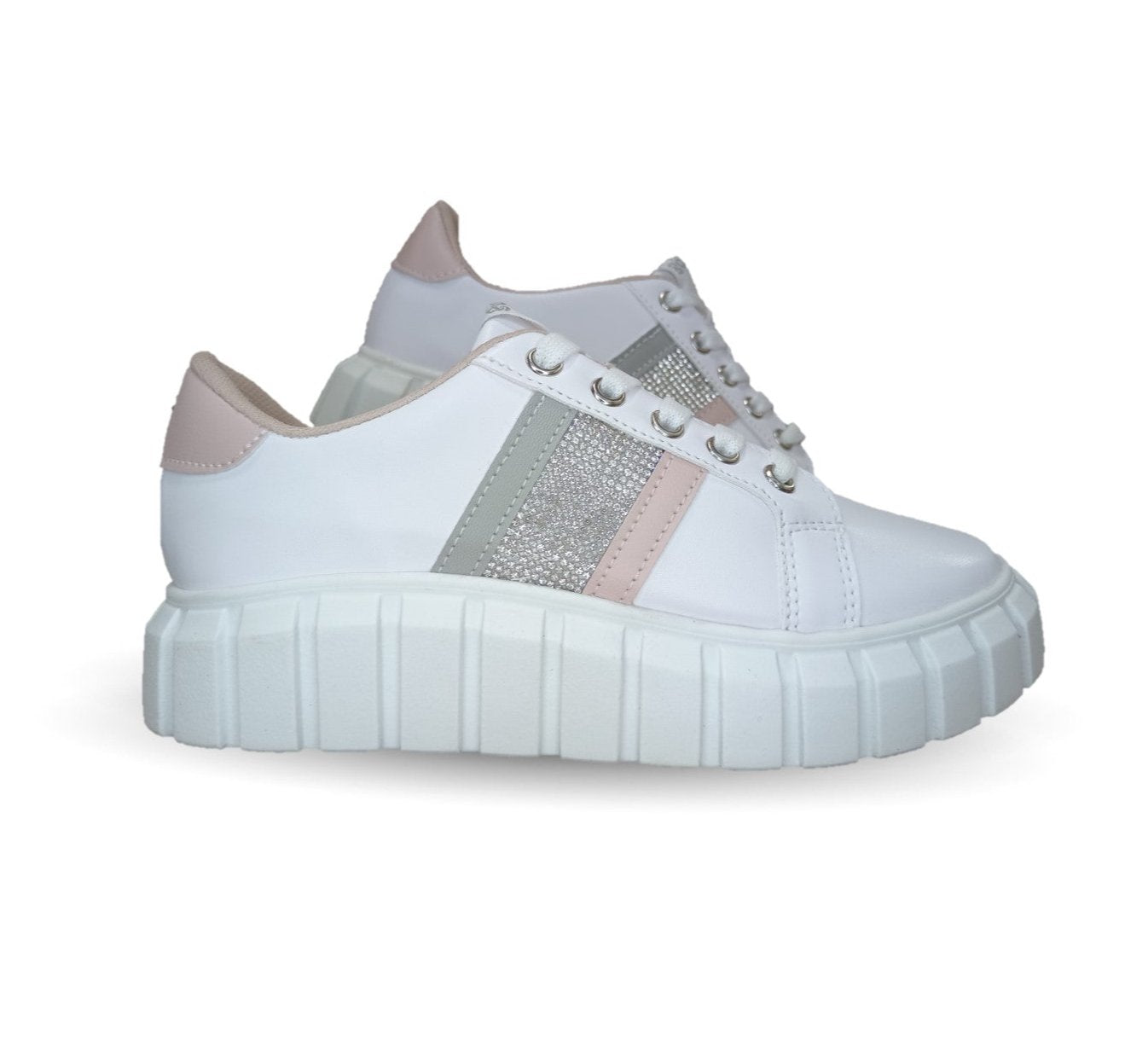 Tenis Urbano de moda Gosh 501 Blanco/Blanco para mujer