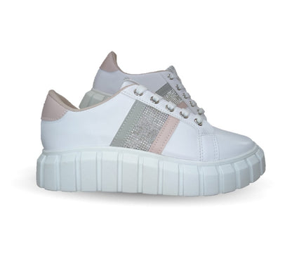 Tenis Urbano de moda Gosh 501 Blanco/Blanco para mujer