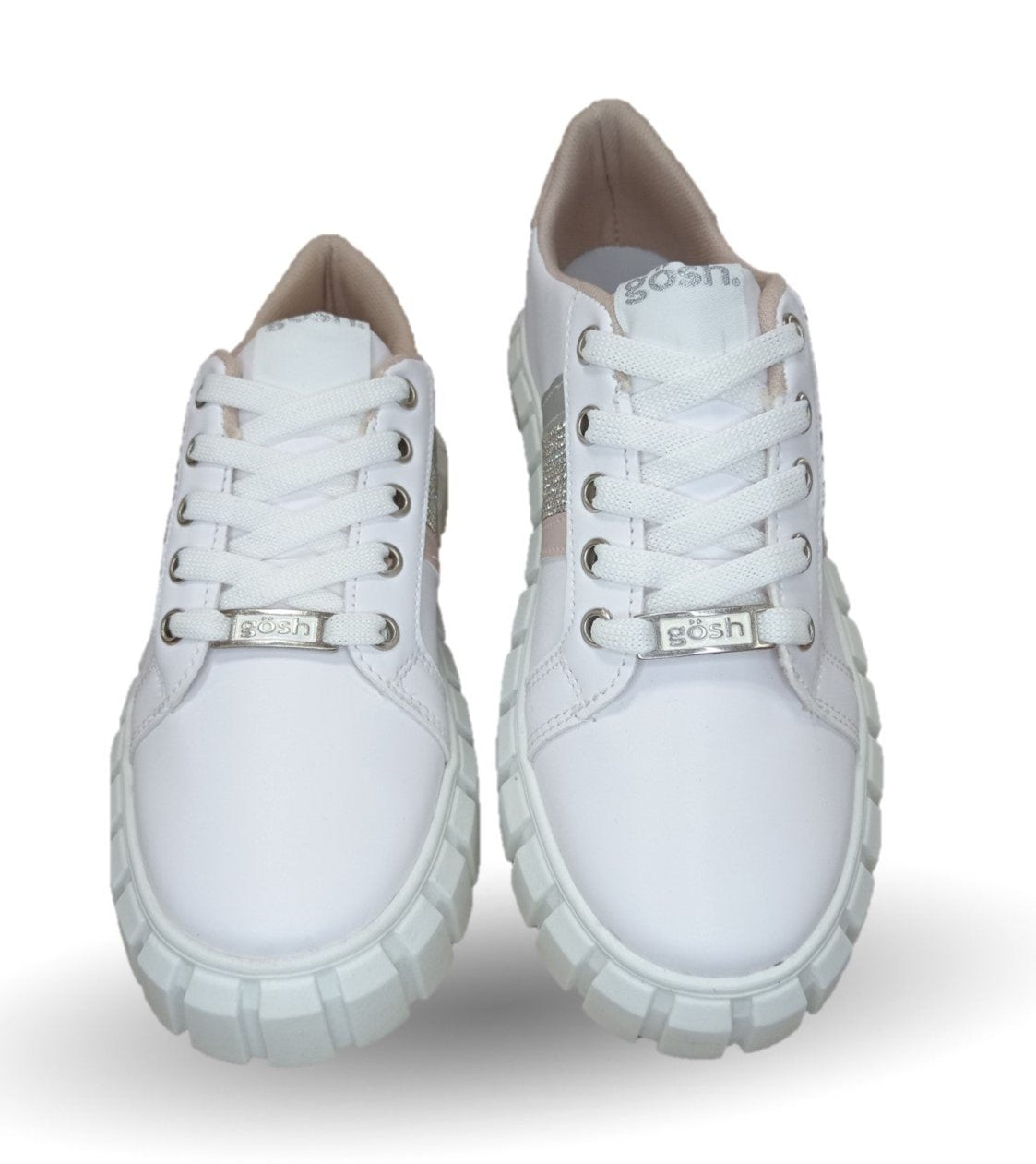 Tenis Urbano de moda Gosh 501 Blanco/Blanco para mujer