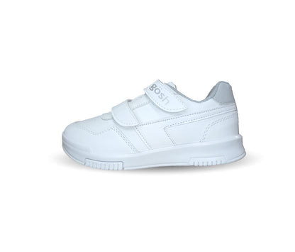 Tenis Escolar y Urbano con contactel Gosh 6502 Blanco/Blanco Unisex para niño y niña