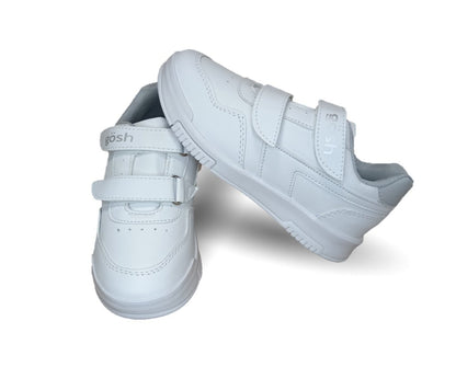 Tenis Escolar y Urbano con contactel Gosh 6502 Blanco/Blanco Unisex para niño y niña