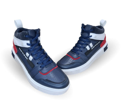 Tenis Urbano de moda tipo Bota Gosh 9015 Marino/Rojo para hombre